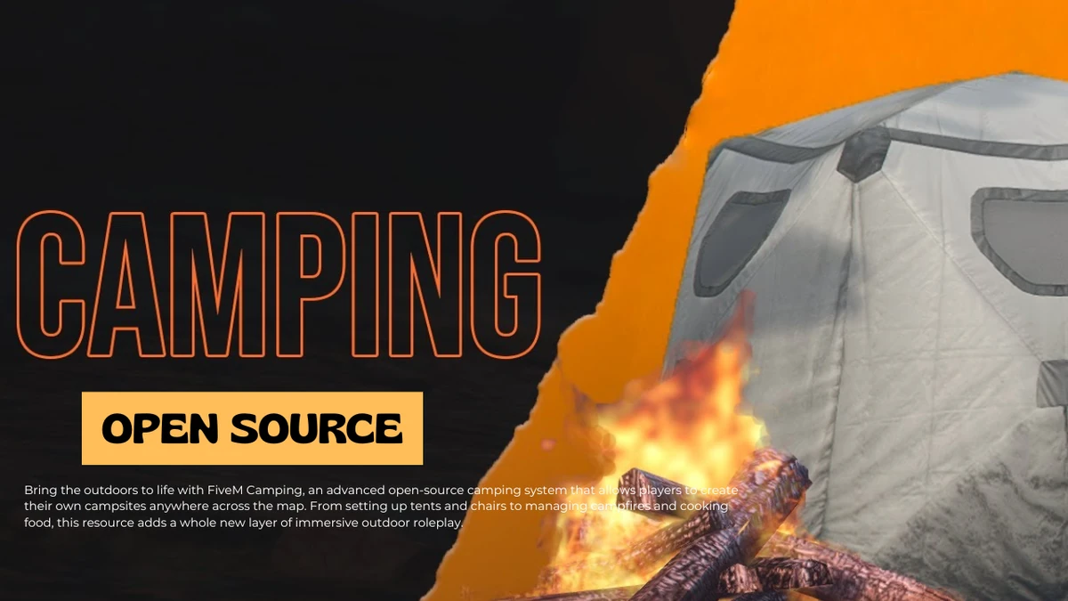 FiveM Camping | Fireplaces, Tents & Outdoor Survival | Open Source